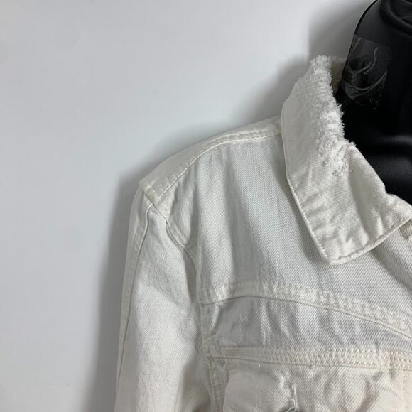 BLANKNYC Denim Women's Distressed Hem Button Up Cotton Denim Jacket Size‎ XL - Picture 3 of 12